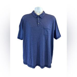 Tommy Bahama - Men's Island Modern Fit Cotton Blend Heathered Polo-Size XL -Blue